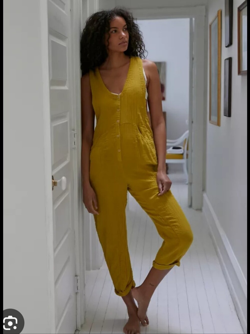 Urban Outfitters Rhea button front jumpsuit - Picture 2 of 7